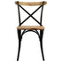 Swen Studio -  Cross Chairs 6 pcs Black Solid Mango Wood